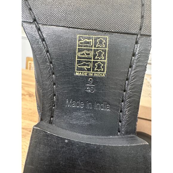 Free People Easton Equestrian Ankle Boot Black Leather Upper Size 9 US 40 EU NIB - Picture 15 of 16